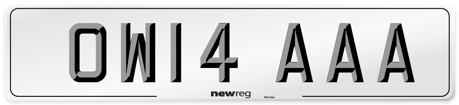 OW14 AAA Number Plate from New Reg